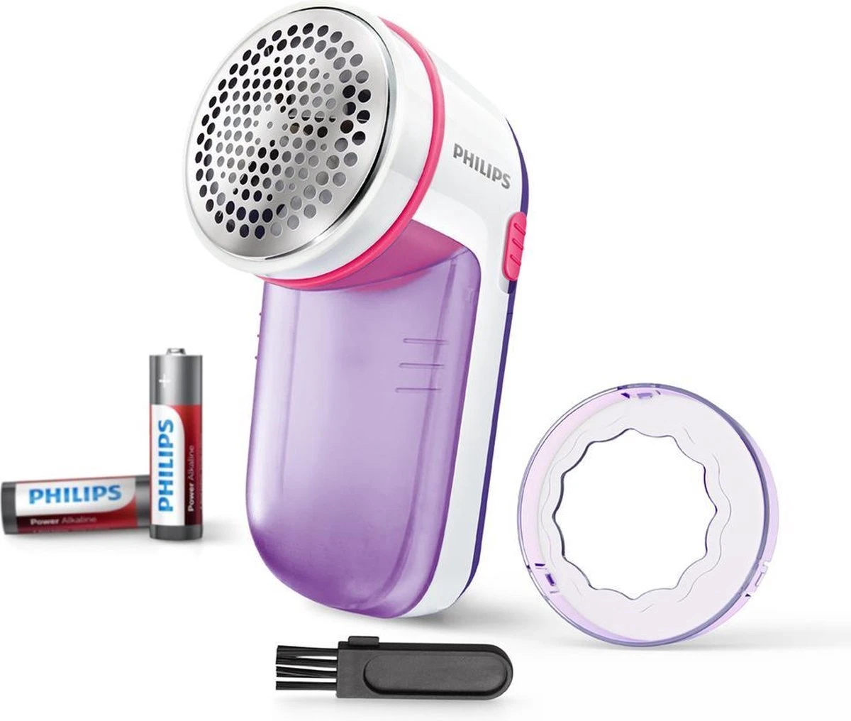 Philips Ontpiller - Verwijdert Stofpluisjes - Geschikt Voor Alle Kledingstukken - Groot Mesoppervlak - 3 Maasgrootten - In Hoogte Verstelbaar Kapje - Inclusief 2 AA-batterijen - GC026/00 1 Philips Ontpiller - Verwijdert Stofpluisjes - Geschikt Voor Alle Kledingstukken - Groot Mesoppervlak - 3 Maasgrootten - In Hoogte Verstelbaar Kapje - Inclusief 2 AA-batterijen - GC026/00