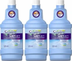 Swiffer Reinigingsmiddel WetJet | Navulling | 3 Stuks | Voordeel Verpakking | 3x 1,25 Liter | Reinigsmiddel | Swiffer | Alles In 1 Dweilsysteem | Navulverpakking