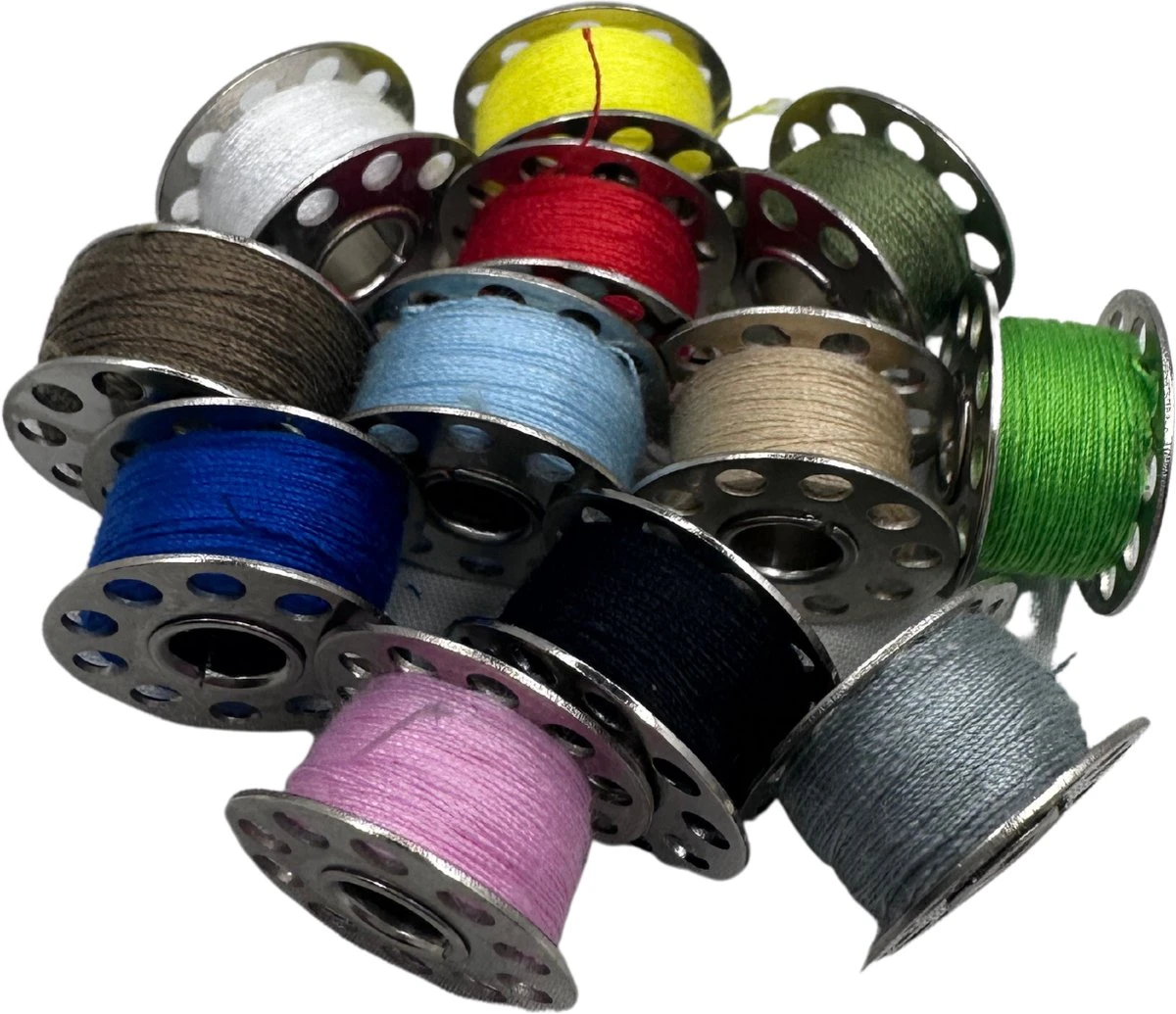 3BMT Naaimachine 12 Spoeltjes - Met Garen - Diverse Kleuren - Universeel 5 3BMT Naaimachine 12 Spoeltjes - Met Garen - Diverse Kleuren - Universeel - Afbeelding 5