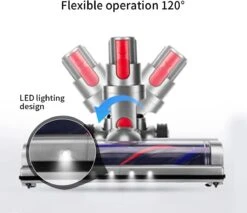 Gemotoriseerde Roterende Borstel -Compatible Met Dyson V7 V8 V10 V11 V15 -Turboborstel Zuigmond Elektrisch Mondstuk - Directe Aandrijving – Accessoires -Vloerborstel Met 4 LED-lampen Voor Tapijten En Harde Vloeren -Leifheit Store 1200x1037 10