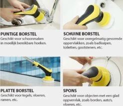 Merkloos Kibani Accu Schrobmachine 3.7V - Spin Scrubber - Elektrische Schrobber - Schrobborstel - Boenmachine - Polijstmachine - Luiwagen - Schrobber Met Steel - Poetsmachine Met 10 Opzetstukken - Multifunctionele Schrobborstel - Elektrische Dweil -Leifheit Store 1200x1040 2
