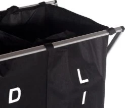 Wassorteerder - Wasmand Met 2 Vakken - Opvouwbaar - Zwart - Goets -Leifheit Store 1200x1040 3