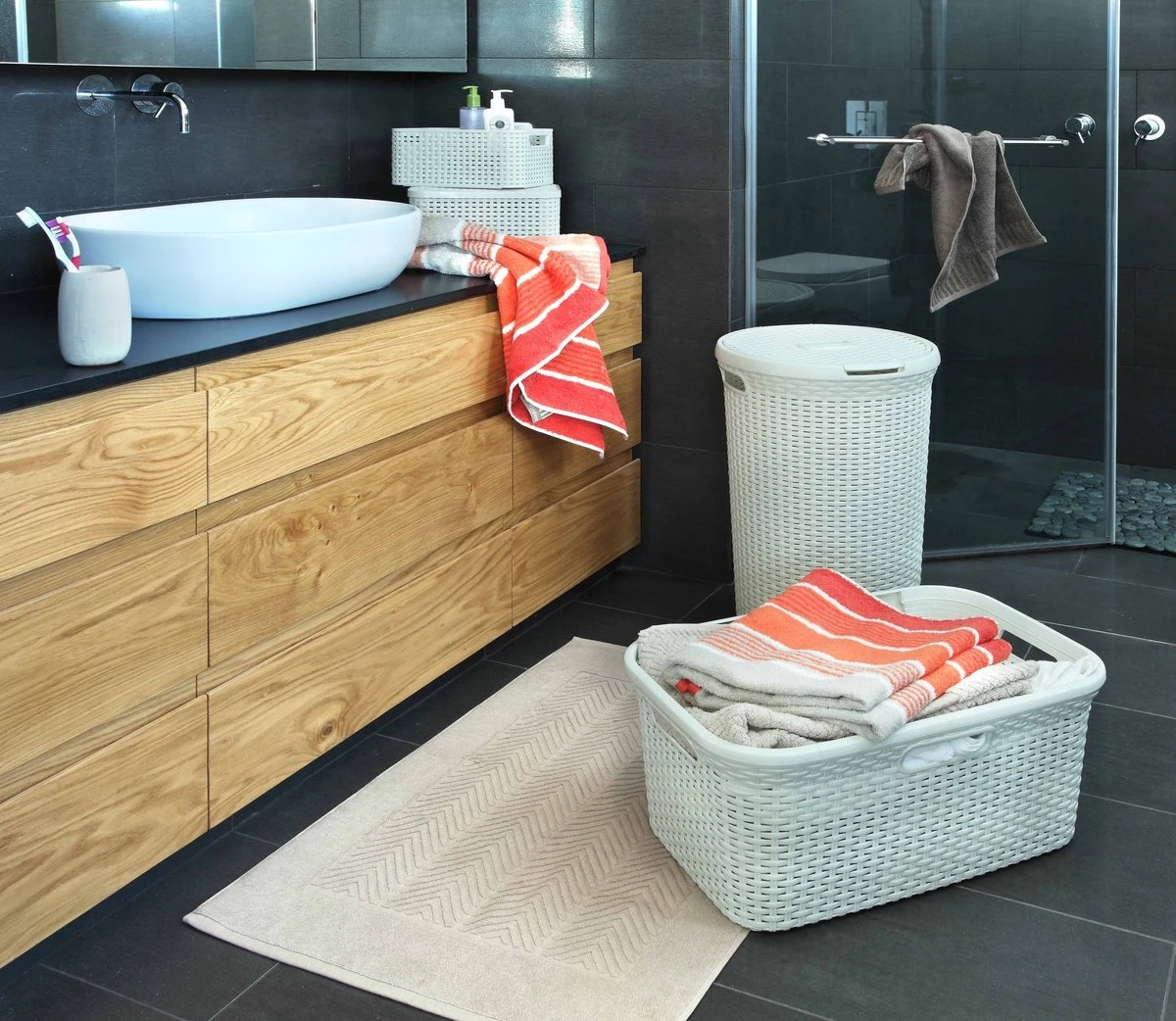 Curver Style Wasmand - 45L - 2 Stuks - Wit 3 Curver Style Wasmand - 45L - 2 Stuks - Wit - Afbeelding 3