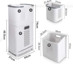 Wassorteerder – Wasmand Met 3 Vakken - Op Wieltjes - Valencia 9 Wassorteerder – Wasmand Met 3 Vakken - Op Wieltjes - Valencia -Leifheit Store 1200x1046 2