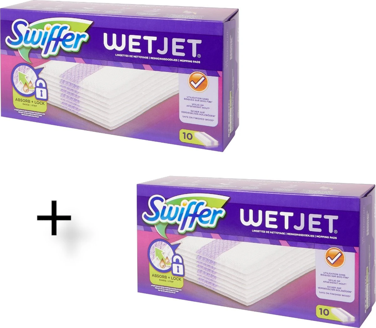 Swiffer WetJet Dweilsysteem - 2 X 10 Stuks - Navul Reinigingsdoekjes 2 Swiffer WetJet Dweilsysteem - 2 X 10 Stuks - Navul Reinigingsdoekjes - Afbeelding 2
