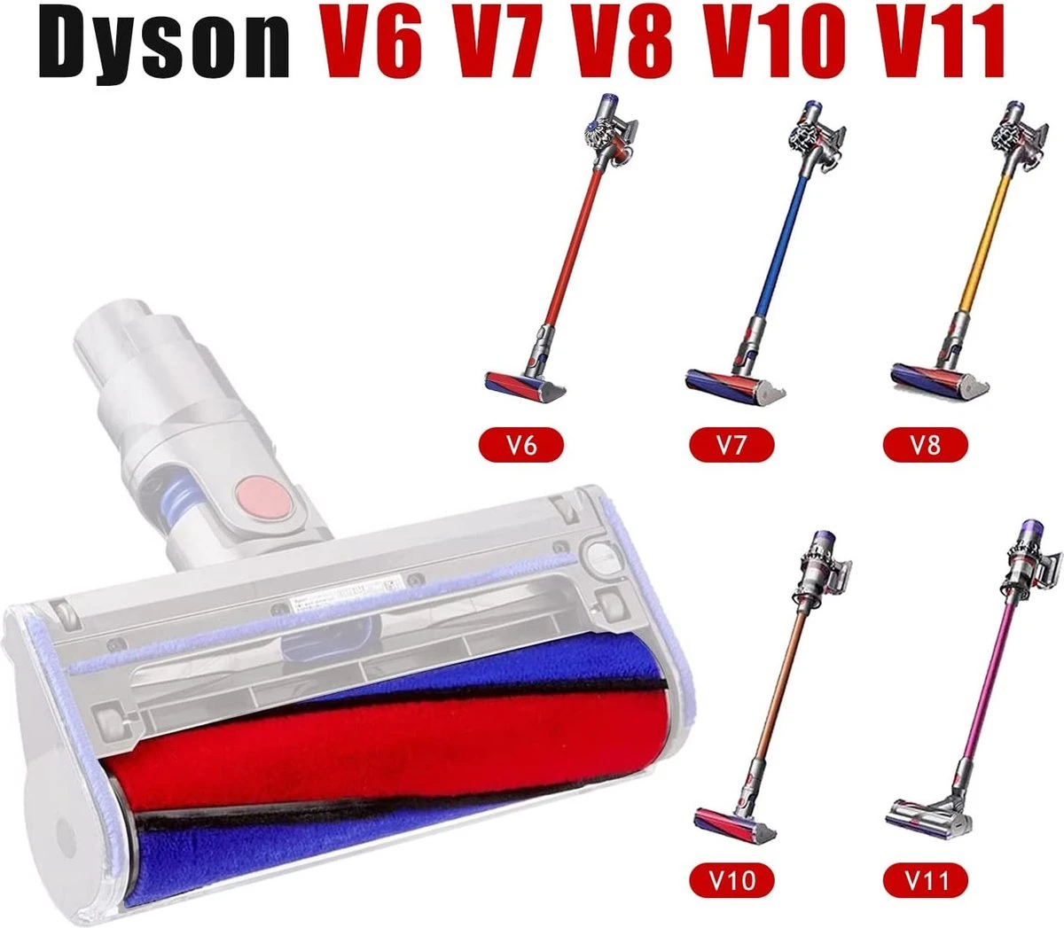 Compatibele Fluffy Zachte Borstel Voor De Dyson V6, V7, V8, V10 En V11 3 Compatibele Fluffy Zachte Borstel Voor De Dyson V6, V7, V8, V10 En V11 - Afbeelding 3