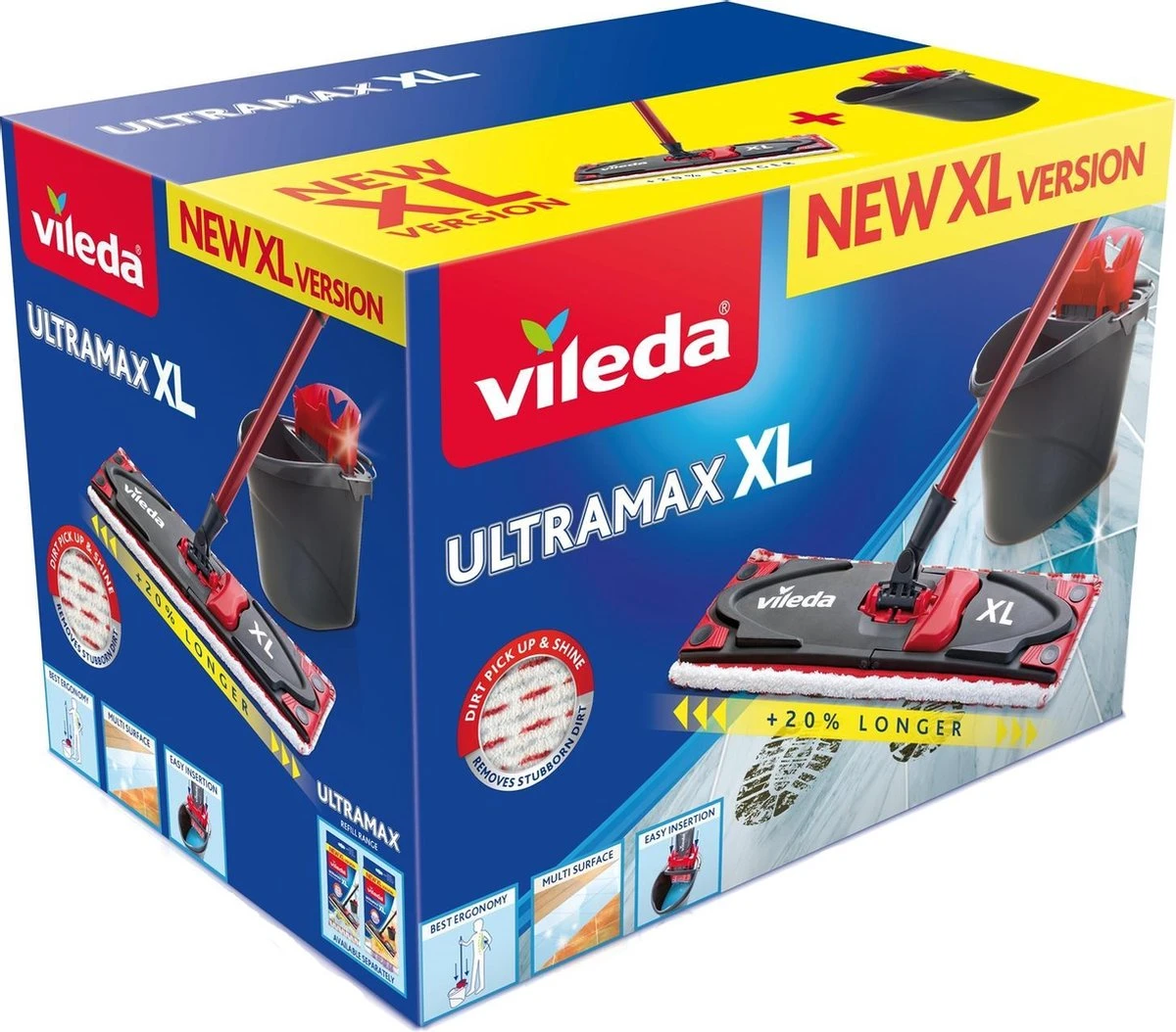 VILEDA Mop Emmerpers ULTRAMAX BOX XL 42CM Kwaliteit 1 VILEDA Mop Emmerpers ULTRAMAX BOX XL 42CM Kwaliteit