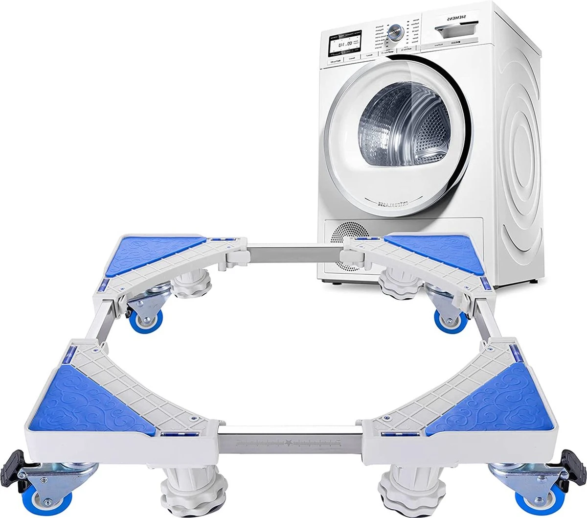 OMEVA® Wasmachine Verhoger Met Wielen- Verhoging Voor Wasmachine - Vaatwasser Koelkast Vriezer En Droger - Inclusief 4 Dempers - Verstelbaar - Wit - Wasmachine Ombouw 10 OMEVA® Wasmachine Verhoger Met Wielen- Verhoging Voor Wasmachine - Vaatwasser Koelkast Vriezer En Droger - Inclusief 4 Dempers - Verstelbaar - Wit - Wasmachine Ombouw - Afbeelding 10