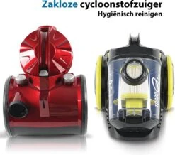 TurboTronic CV07 Stofzuiger Zonder Zak - Zwart/Rood -Leifheit Store 1200x1061 5
