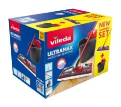 Vileda UltraMax Sensitive - Complete Set - Vlakke Microvezelmop + Emmer Met Pers - Voor Parket En Delicate Oppervlakken -Leifheit Store 1200x1069