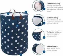 MAESON Wasmand Met Deksel - Opvouwbaar - Waterdicht - 72 L - Opbergmand Kinderkamer - Blauw 12 MAESON Wasmand Met Deksel - Opvouwbaar - Waterdicht - 72 L - Opbergmand Kinderkamer - Blauw -Leifheit Store 1200x1072