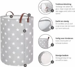 MAESON Wasmand Met Deksel - Opvouwbaar - Waterdicht - 72 L - Opbergmand Kinderkamer - Grijs -Leifheit Store 1200x1077 2