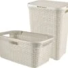 Curver Style Wasmand Met Deksel 60L + Wasmand 45L - Wit