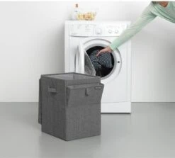Brabantia Wasmand Met Deksel - Stapelbaar - 35 L - Pepper Black -Leifheit Store 1200x1083 2