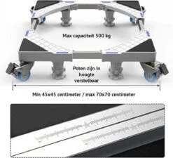 Olvy Wasmachine Verhoger Met Wielen - Tot 500 KG - Schokbestendig - Opbouwmeubel - Ook Voor Droger, Koelkast, Vaatwasser En Vriezer 17 Olvy Wasmachine Verhoger Met Wielen - Tot 500 KG - Schokbestendig - Opbouwmeubel - Ook Voor Droger, Koelkast, Vaatwasser En Vriezer -Leifheit Store 1200x1091 11