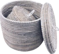 FAM Drie Set Zeegras Witte Manden / Decoratie Mand / Storage / Opbergmand -Leifheit Store 1200x1095