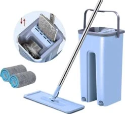 Alpina Dweilsysteem Met Emmer - Incl. 2 Microvezeldoeken - Voor Harde Vloeren - 360° Draaibaar -Leifheit Store 1200x1096