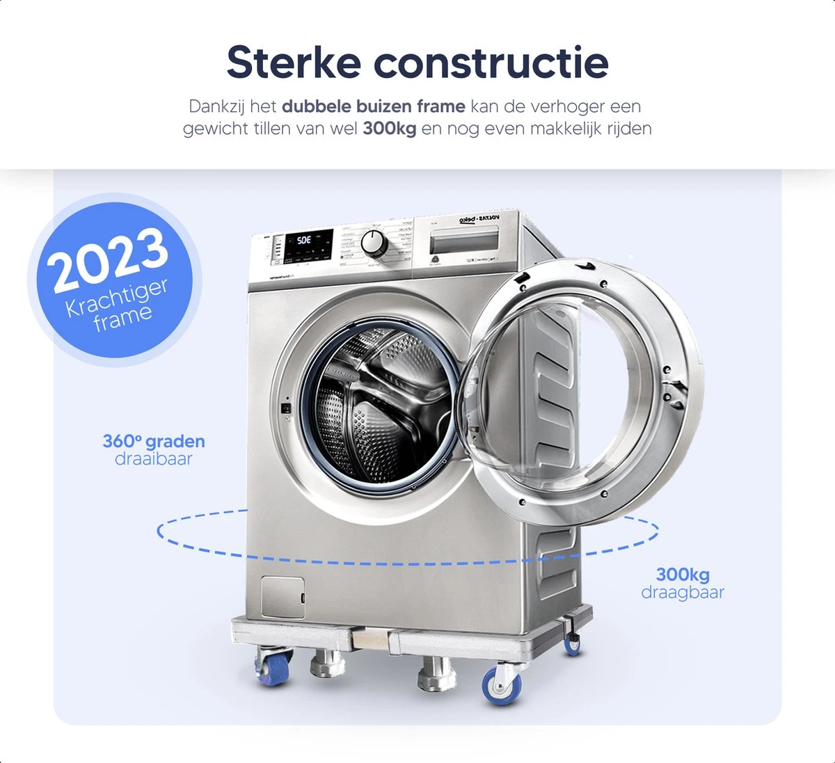 Johannes & Co Wasmachine Verhoger Met Wielen – Wasmachine Ombouw Opbouwmeubel 6 Johannes & Co Wasmachine Verhoger Met Wielen – Wasmachine Ombouw Opbouwmeubel - Afbeelding 6