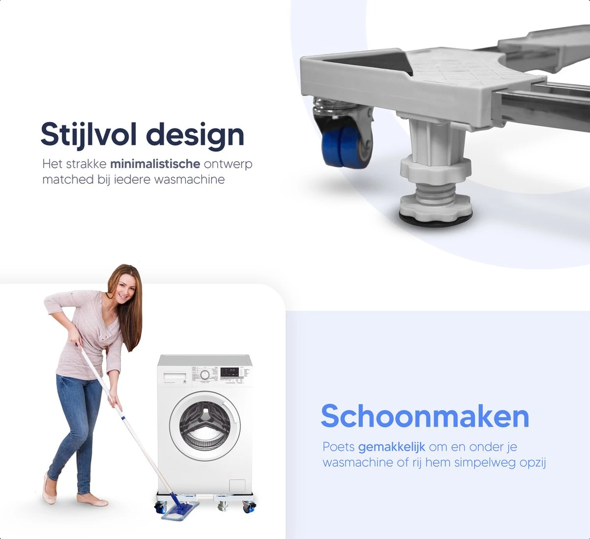 Johannes & Co Wasmachine Verhoger Met Wielen – Wasmachine Ombouw Opbouwmeubel 8 Johannes & Co Wasmachine Verhoger Met Wielen – Wasmachine Ombouw Opbouwmeubel - Afbeelding 8