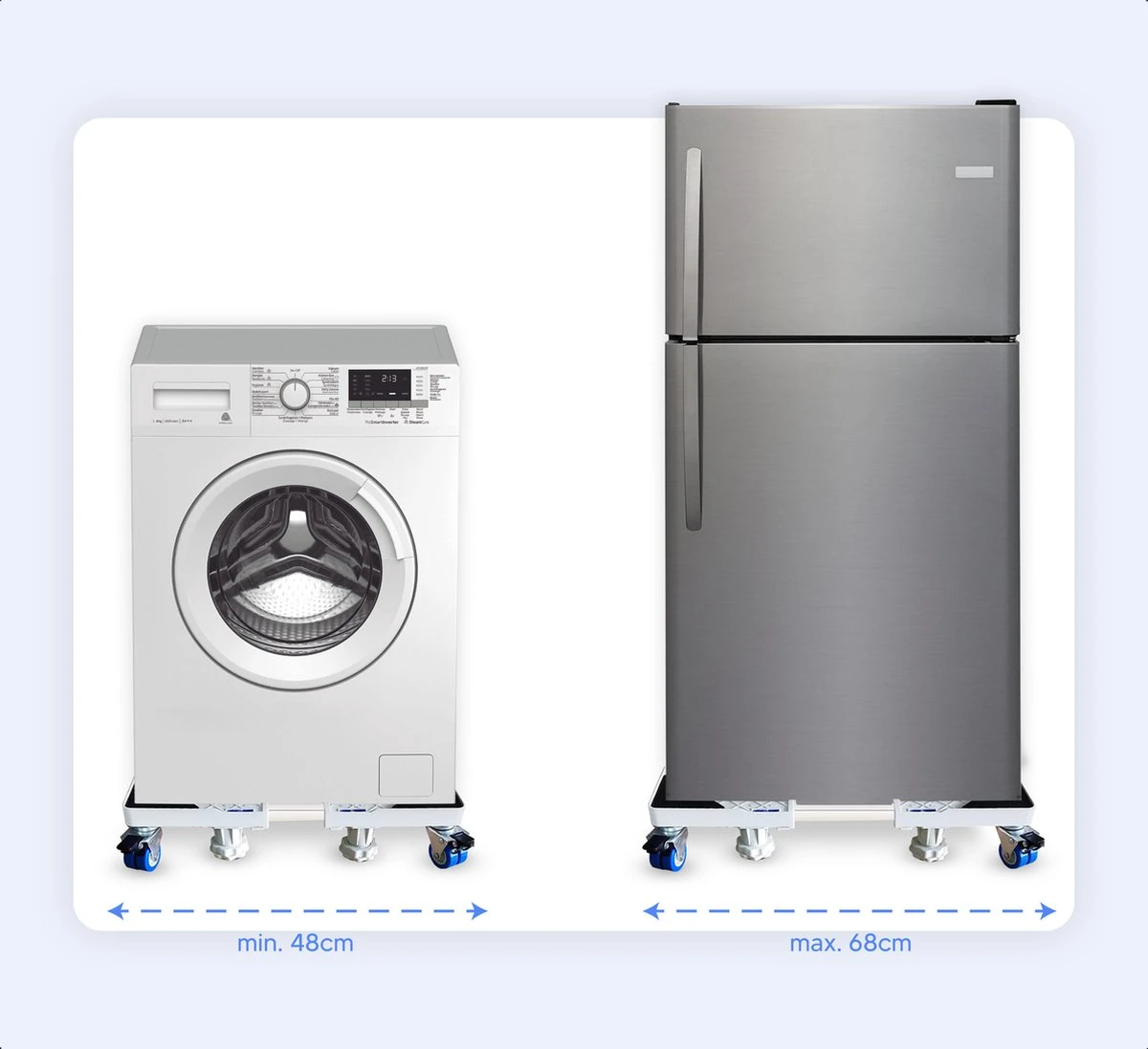 Johannes & Co Wasmachine Verhoger Met Wielen – Wasmachine Ombouw Opbouwmeubel 10 Johannes & Co Wasmachine Verhoger Met Wielen – Wasmachine Ombouw Opbouwmeubel - Afbeelding 10