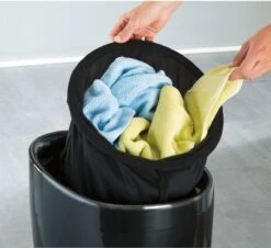 Wenko Badkamer Stoel & Wasmand Candy Zwart -Leifheit Store 1200x1097