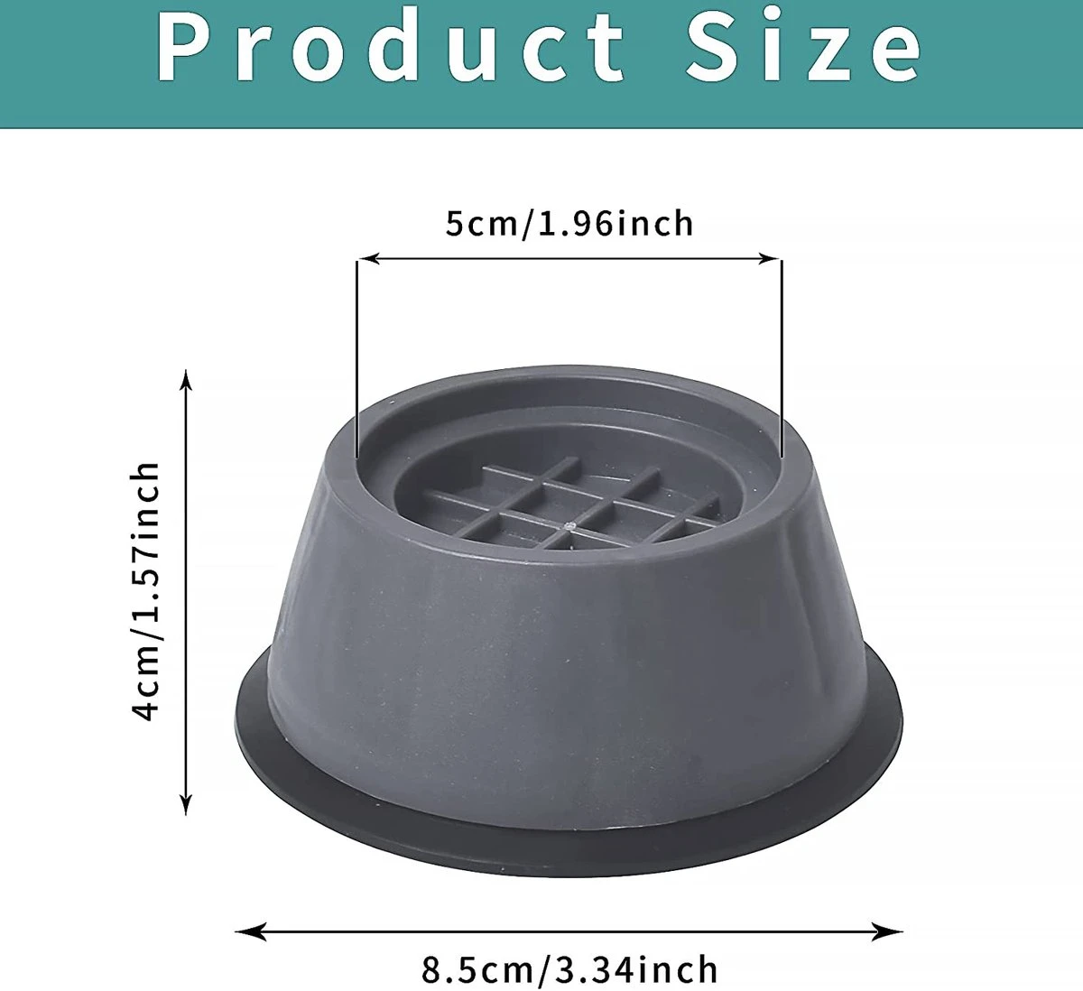 Doodadeals® Basic Wasmachine Dempers - 4 Stuks - Wasmachine Verhoger - Anti-trillingsmat Wasmachine - Meubelverhoger - Trilmat Wasmachine 2 Doodadeals® Basic Wasmachine Dempers - 4 Stuks - Wasmachine Verhoger - Anti-trillingsmat Wasmachine - Meubelverhoger - Trilmat Wasmachine - Afbeelding 2