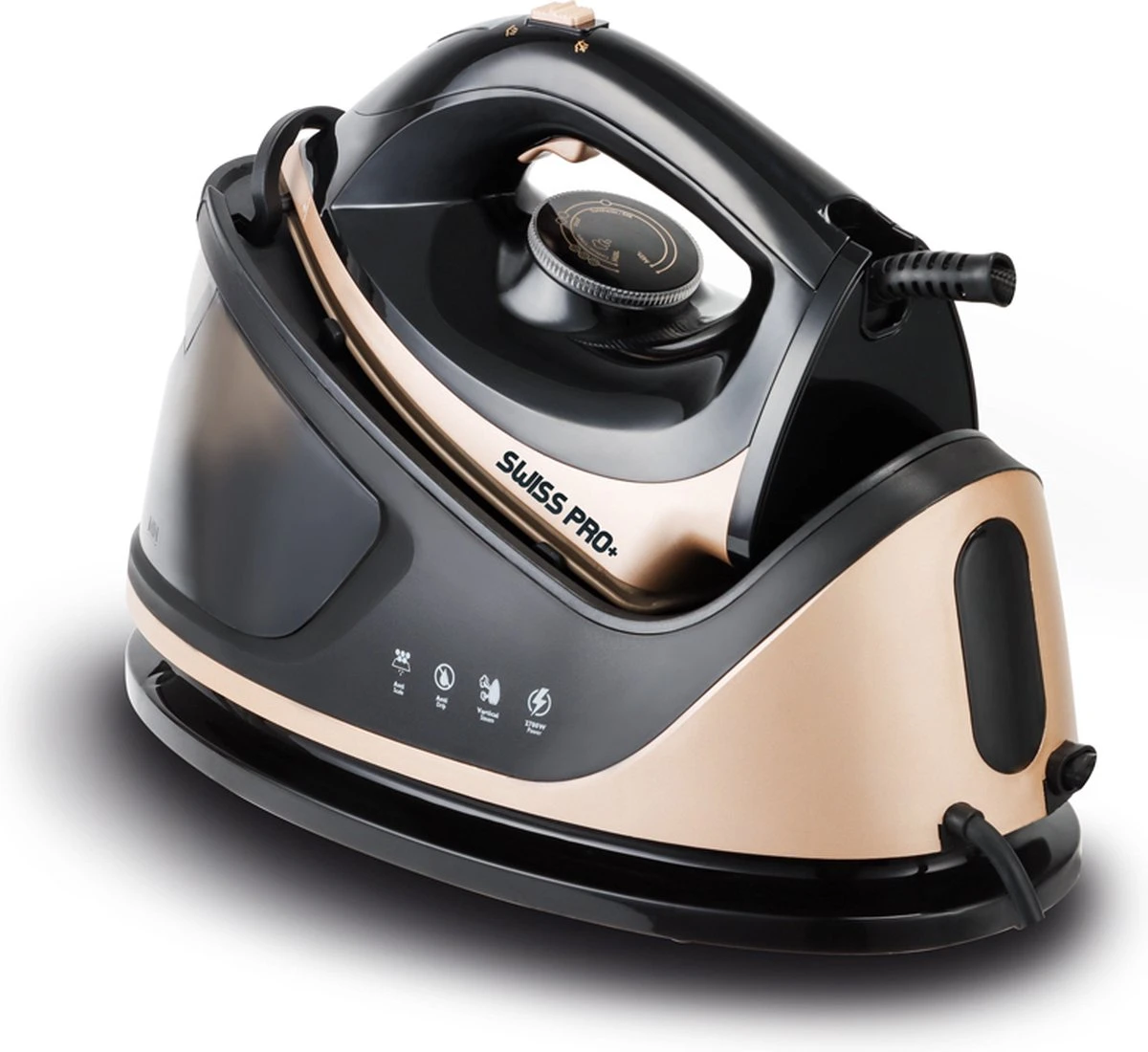 Swiss Pro+ -Stoomstrijkijzer Met Stoomgenerator - Iron - Keramische Zoolplaat - 2700W - Black/Gold - PefectCare Performer 11 Swiss Pro+ -Stoomstrijkijzer Met Stoomgenerator - Iron - Keramische Zoolplaat - 2700W - Black/Gold - PefectCare Performer - Afbeelding 11