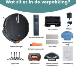 Dweil-robotstofzuiger - Robotstofzuiger Met Dweilfunctie - Dweilrobot Met Laadstation- Robot Stofzuiger - Schoonmaakrobot App Laadstation - 3-in-1 -Leifheit Store 1200x1101