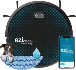 Eziclean Connect X550 - Robotstofzuiger Met Dweilfunctie - Met Laadstation - Ideaal Voor Huisdieren - Spraakbesturing - Navigatietechnologie - 120m - Ultra Stil 55dB