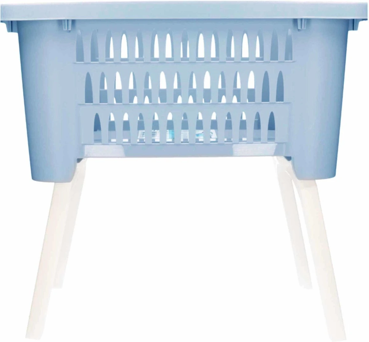 Merkloos Grijs/blauwe Wasmanden Op Poten 38 Liter 60 X 40 X 29 Cm - Kunststof/plastic Draagmand 1 Merkloos Grijs/blauwe Wasmanden Op Poten 38 Liter 60 X 40 X 29 Cm - Kunststof/plastic Draagmand