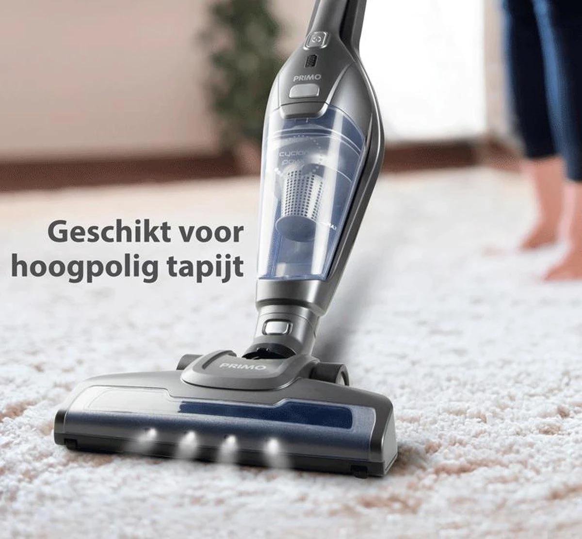 PRIMO PR506SV Stofzuiger Zonder Zak - 2-in-1 Steelstofzuiger Draadloos - Kruimelzuiger - HEPA Filter - Zilver 3 PRIMO PR506SV Stofzuiger Zonder Zak - 2-in-1 Steelstofzuiger Draadloos - Kruimelzuiger - HEPA Filter - Zilver - Afbeelding 3