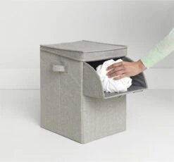 Brabantia Wasmand Met Deksel - Stapelbaar - 35 L - Grey -Leifheit Store 1200x1118 1