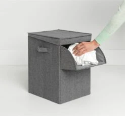 Brabantia Wasmand Met Deksel - Stapelbaar - 35 L - Pepper Black -Leifheit Store 1200x1120 3