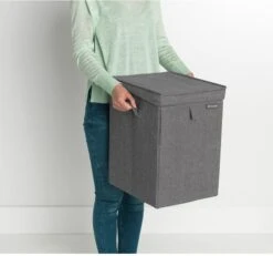 Brabantia Wasmand Met Deksel - Stapelbaar - 35 L - Pepper Black -Leifheit Store 1200x1120 4