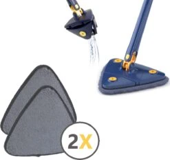 Merkloos 2-pack Premium Microvezel Doeken - Geschikt Voor Driehoekige Dweil Met Wringer