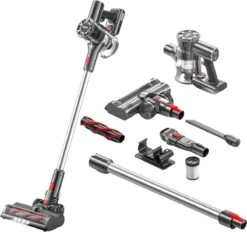 Steelstofzuiger Draadloos 200Watt Met 4 Verschillende Opzetstukken (draadloze Stofzuiger) Zedar S600