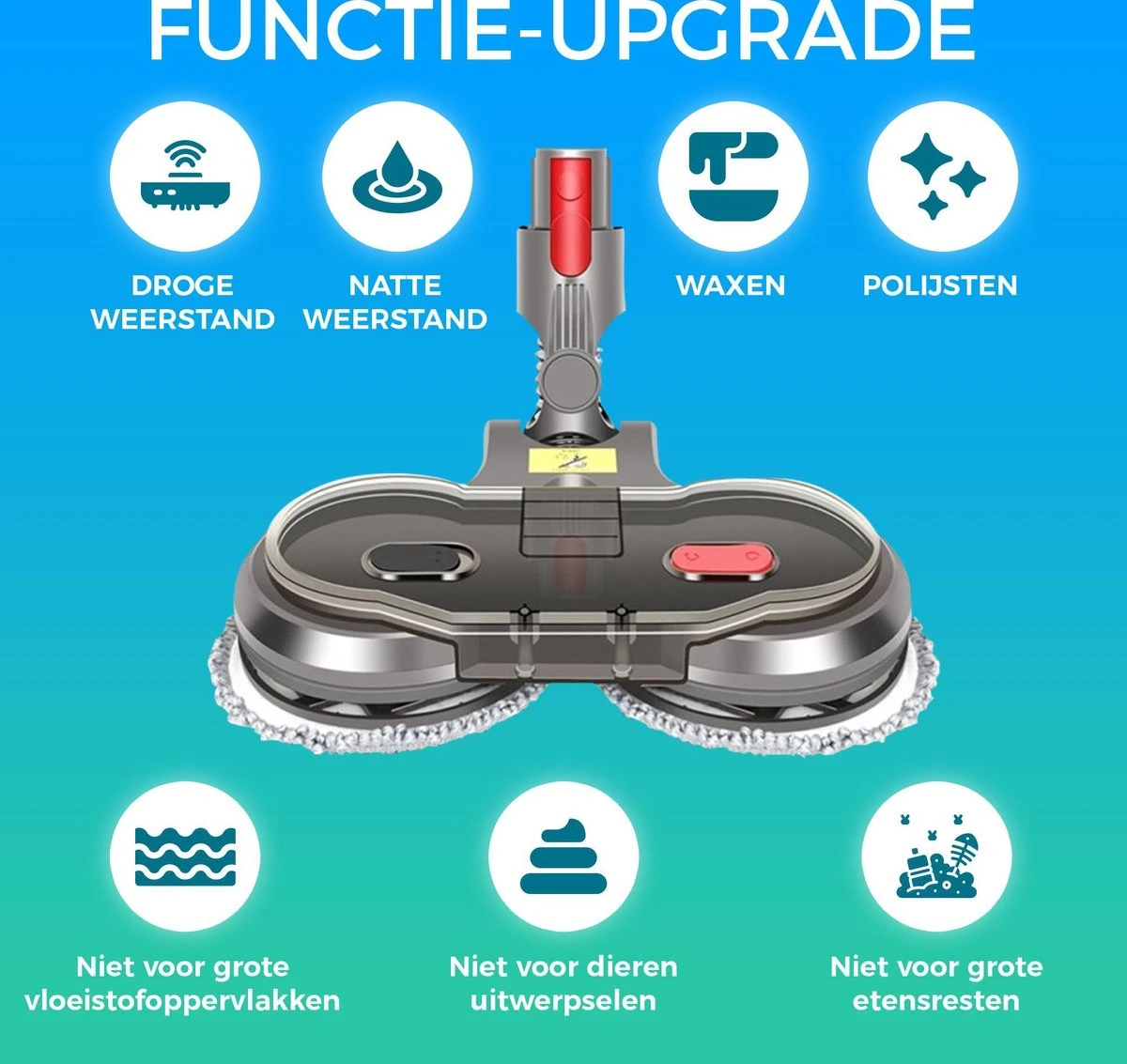 Elektrische Mop Dweil Voor Dyson Steelstofzuiger - Dweilsysteem Voor V7 / V8 / V10 / V11 Series - Vloerwisser - Vloermop 6 Elektrische Mop Dweil Voor Dyson Steelstofzuiger - Dweilsysteem Voor V7 / V8 / V10 / V11 Series - Vloerwisser - Vloermop - Afbeelding 6