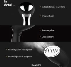 SteamOne S-Travel Kledingstomer - Zwart -Leifheit Store 1200x1135 14