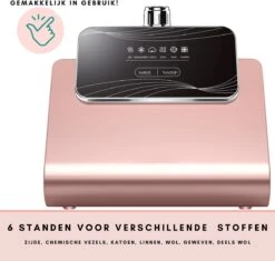 Niceey Kledingstomer - Incl. Strijkplank - Met 6 Standen - Krachtig Stomen - Steamer - 1800Watt - 2,5L Watercapaciteit - Wit/Roze -Leifheit Store 1200x1141 15
