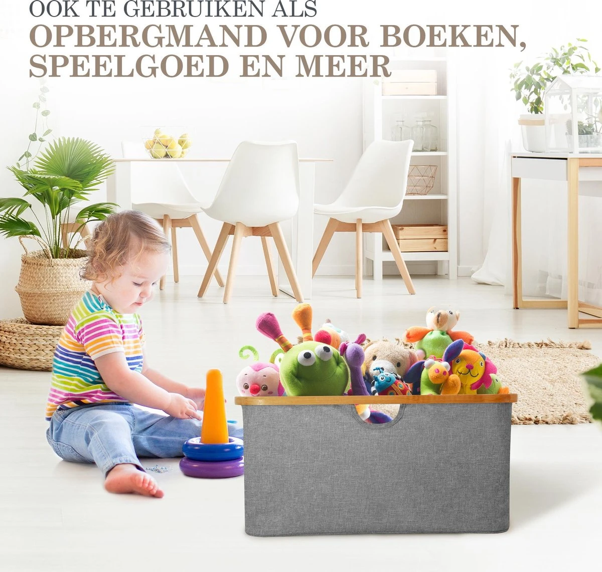 MIRI Opvouwbare Wasmand – Heupwasmand – Wasmanden – Opbergmand – Wasbox – 45L – Bamboe – Laundry Basket 6 MIRI Opvouwbare Wasmand – Heupwasmand – Wasmanden – Opbergmand – Wasbox – 45L – Bamboe – Laundry Basket - Afbeelding 6