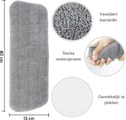 W&Z® Spray Mop - Schoonmaak Dweilsysteem - Vloerwisser Met Spray Functie - Vloertrekker Met Steel - Vloerreiniger - Wit -Leifheit Store 1200x1144 5