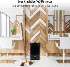 MORRIE - Haarstofzuiger - 2,6L Inhoud - Afvalbak - Stofzuiger - Kapper - Kapsalon - Hairbuster -Leifheit Store 1200x1145 3