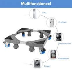 W&Z® Wasmachine Verhoger Met 4 Wielen -Wasmachine Opbouwmeubel Ombouwmeubel-Grijs -Leifheit Store 1200x1145 7
