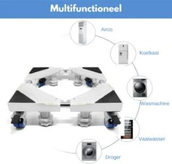 W&Z® Wasmachine Verhoger Met 4 Wielen - Wasmachine Opbouwmeubel Omboumeubel- Wit -Leifheit Store 1200x1145 8