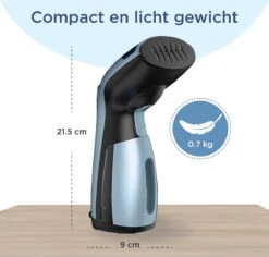 Luxe Kledingstomer - Handstomer - Handstoomreiniger - Stoomstrijkijzer - Stomer Kleding - Voor Op Reis - Blauw -Leifheit Store 1200x1146 14