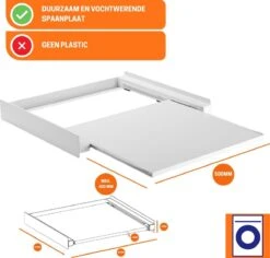 SWT Tussenstuk Wasmachine Droger - Stapelkit Universeel - Uitschuifbare Lade - Extra Sterk -Leifheit Store 1200x1148 20