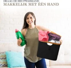 MIRI Opvouwbare Wasmand – Heupwasmand – Zwart – Wasmanden – Opbergmand – Wasbox – 45L – Bamboe – Laundry Basket 10 MIRI Opvouwbare Wasmand – Heupwasmand – Zwart – Wasmanden – Opbergmand – Wasbox – 45L – Bamboe – Laundry Basket -Leifheit Store 1200x1150 6