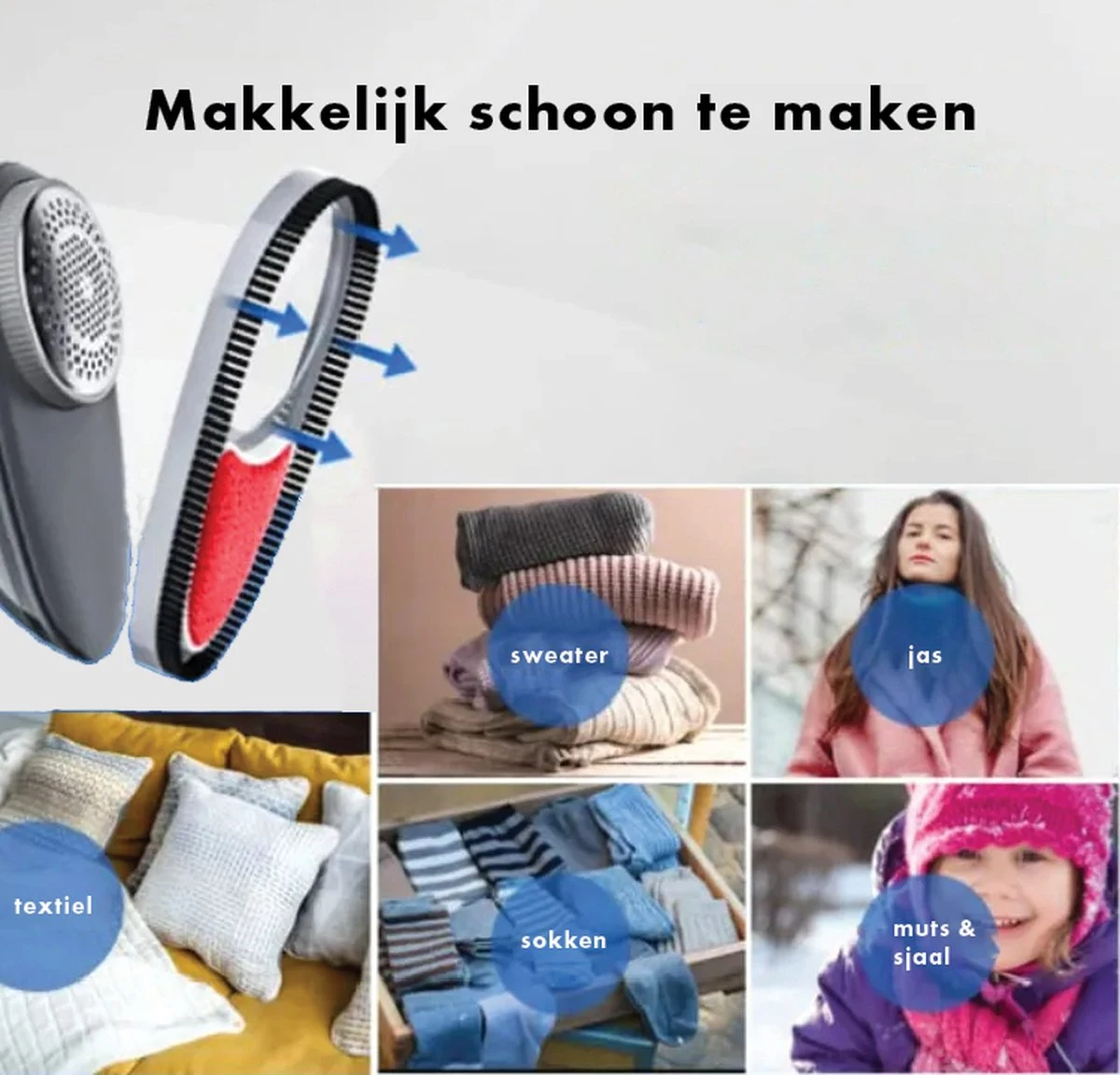 VINKIT - Elektrische Pluizenverwijderaar - Ontpluizer - Draadloos - Oplaadbaar - Kledingontpluizer - Zwart 9 VINKIT - Elektrische Pluizenverwijderaar - Ontpluizer - Draadloos - Oplaadbaar - Kledingontpluizer - Zwart - Afbeelding 9