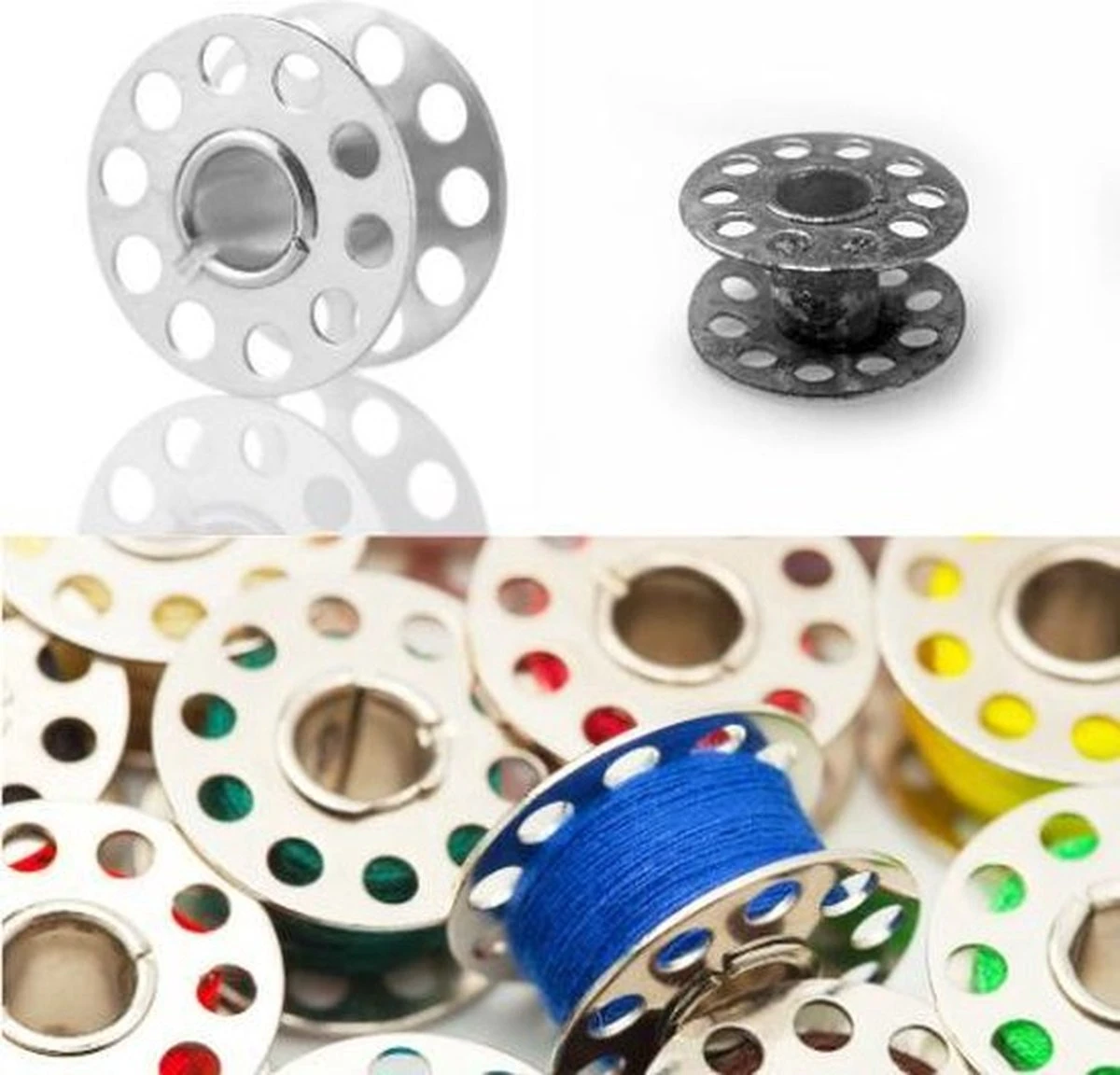 3BMT Naaimachine 12 Spoeltjes - Met Garen - Diverse Kleuren - Universeel 8 3BMT Naaimachine 12 Spoeltjes - Met Garen - Diverse Kleuren - Universeel - Afbeelding 8
