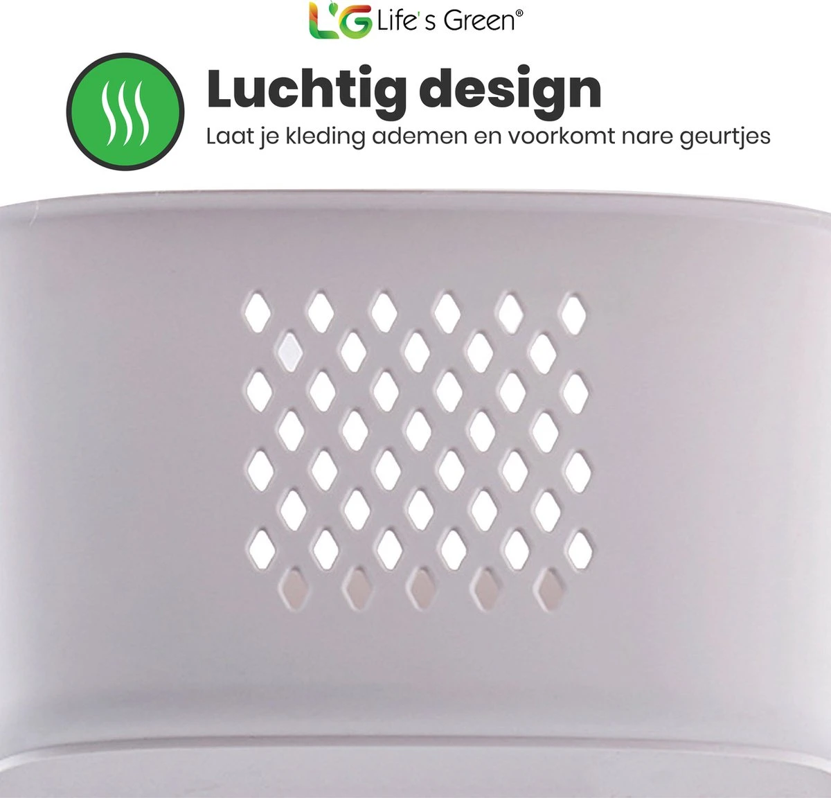 Life’s Green® - Wasmand - Wasmand 3 Vakken - Wassorteerder - Ophangbaar 5 Life’s Green® - Wasmand - Wasmand 3 Vakken - Wassorteerder - Ophangbaar - Afbeelding 5